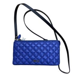 ANNA SUI アナスイ お財布ショルダー ウォレットショルダー  ブルー Bランク