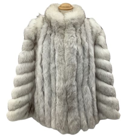 SAGA FOX サガフォックス レディース 毛皮 コート SIZE 13号 ライトグレー