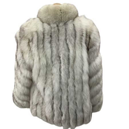 SAGA FOX サガフォックス レディース 毛皮 コート SIZE 13号 ライトグレー