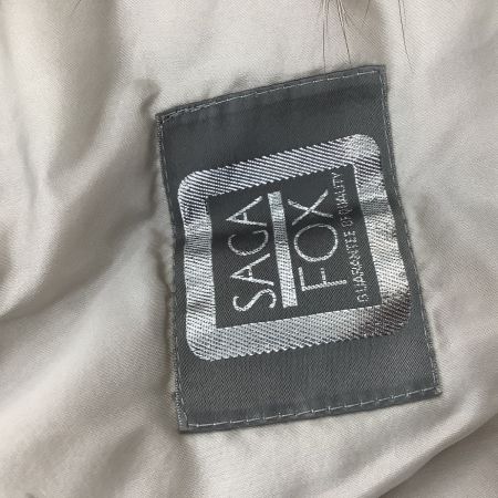SAGA FOX サガフォックス レディース 毛皮 コート SIZE 13号 ライトグレー