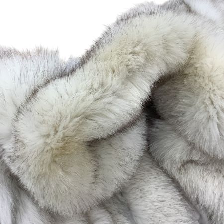 SAGA FOX サガフォックス レディース 毛皮 コート SIZE 13号 ライトグレー