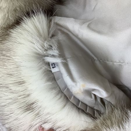 SAGA FOX サガフォックス レディース 毛皮 コート SIZE 13号 ライトグレー