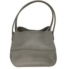 HIROFU ヒロフ レディース ハンドバッグ レザー  グレー Bランク