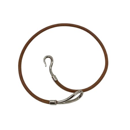 HERMES エルメス ブレスレット レザー ブラウン