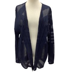 ISSEY MIYAKE イッセイミヤケ PLEATS PLEASE カーディガン  シースルー SIZE 3 PP01-JO722 ネイビー Bランク