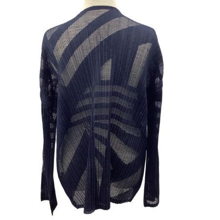 ISSEY MIYAKE イッセイミヤケ PLEATS PLEASE カーディガン  シースルー SIZE 3 PP01-JO722 ネイビー