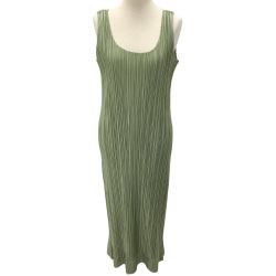 ISSEY MIYAKE イッセイミヤケ PLEATS PLEASE ノースリーブ ワンピース  SIZE 3 PP83-JH205 オリーブ Bランク
