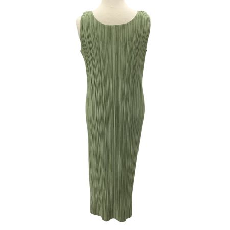 ISSEY MIYAKE イッセイミヤケ PLEATS PLEASE ノースリーブ ワンピース  SIZE 3 PP83-JH205 オリーブ
