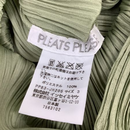 ISSEY MIYAKE イッセイミヤケ PLEATS PLEASE ノースリーブ ワンピース  SIZE 3 PP83-JH205 オリーブ