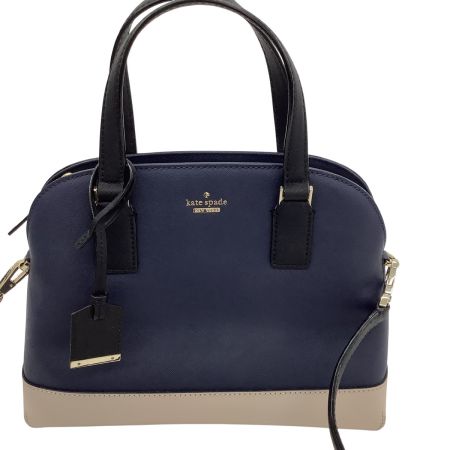 Kate Spade ケイトスペード レディース ２WAYバッグ  PXRU8262 ネイビー×アイボリ―
