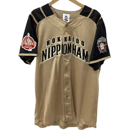 FIGHTERS 日本ハムファイターズ 野球 稲葉篤紀選手 引退記念ユニフォーム SIZE L ゴールド×ブラック