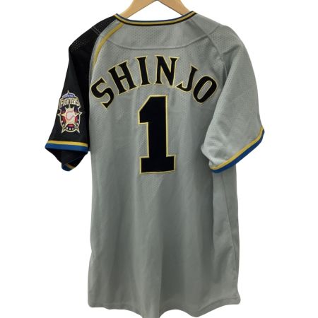 FIGHTERS 日本ハムファイターズ 野球 新庄剛志選手 ビジター ユニフォーム SIZE L グレー×ブラック