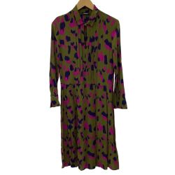 MAX&CO マックスアンドコー レディース ワンピース SIZE 38 グリーン×ショッキングピンク×ネイビー Bランク