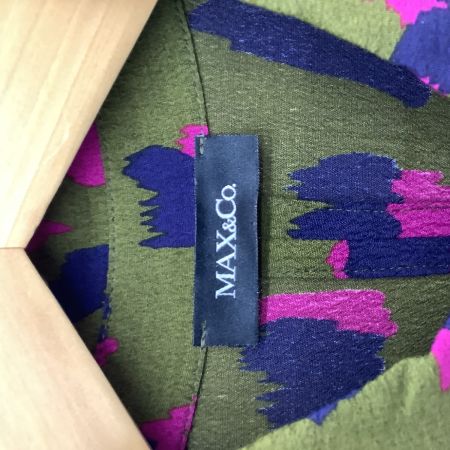 MAX&CO マックスアンドコー レディース ワンピース SIZE 38 グリーン×ショッキングピンク×ネイビー