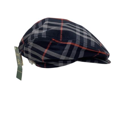 Burberrys バーバリーズ 未使用 タグ付き ハンチング帽子  ネイビー×グレー×オレンジ