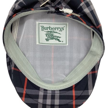 Burberrys バーバリーズ 未使用 タグ付き ハンチング帽子  ネイビー×グレー×オレンジ