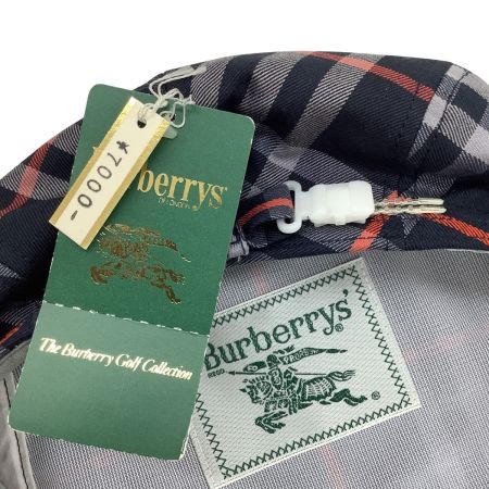 Burberrys バーバリーズ 未使用 タグ付き ハンチング帽子  ネイビー×グレー×オレンジ