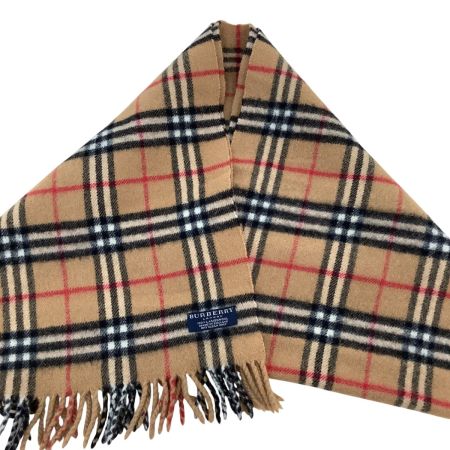 BURBERRY LONDON バーバリーロンドン マフラー ラムウール ノバチェック ベージュ