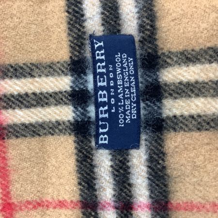 BURBERRY LONDON バーバリーロンドン マフラー ラムウール ノバチェック ベージュ