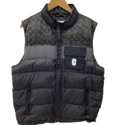 COACH コーチ メンズ ダウンベスト SIZE L ダウン60％ ブラック Bランク