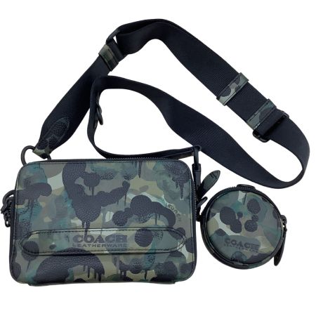 COACH コーチ 丸ポーチ付き ショルダーバッグ E2180-C5330 ミリタリー