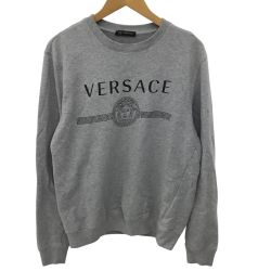 VERSACE ベルサーチ メンズ スウェット トレーナー SIZE S グレー Bランク