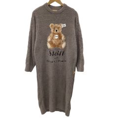 Steiff×GELATO PIQUE シュタイフ×ジェラピケ ルームウェア ワンピース SIZE 1 ブラウン Bランク