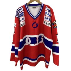 REEBOK リーボック アイスホッケー 王子イーグルス(現レッドイーグルス) ジャージ ユニフォーム SIZE XL レッド Bランク