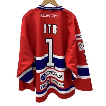 REEBOK リーボック アイスホッケー 王子イーグルス(現レッドイーグルス) ジャージ ユニフォーム SIZE XL レッド