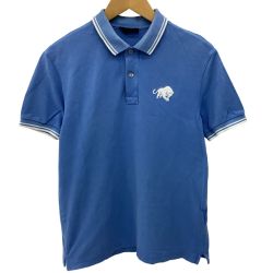 PRADA プラダ メンズ ポロシャツ SIZE M スカイブルー Bランク