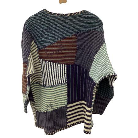 tsumori chisato ツモリチサト ISSEY MIYAKE イッセイミヤケ レディース ニット SIZE M ネイビー×グリーン×ブラウン