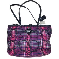 COACH コーチ レディース ハンドバッグ F15229 ピンク×パープル Bランク