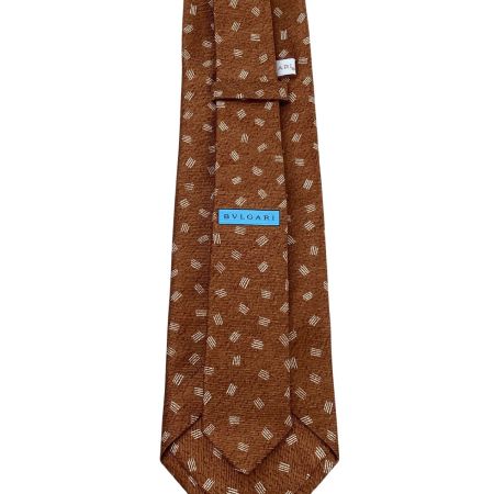 BVLGARI ブルガリ メンズ ネクタイ ライトブラウン