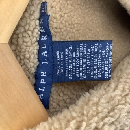 RALPH LAUREN ラルフローレン メンズ Vintage レザージャケット ムートン カーコート SIZE S ブラック