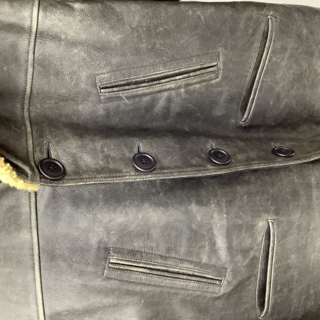 RALPH LAUREN ラルフローレン メンズ Vintage レザージャケット ムートン カーコート SIZE S ブラック