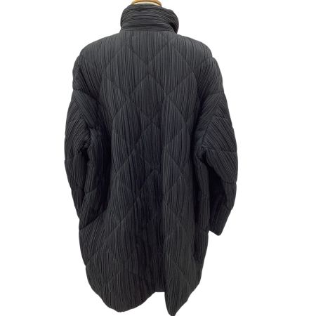 ISSEY MIYAKE イッセイミヤケ レディース プリーツ キルティングコート SIZE L IM43-FA109 ブラック
