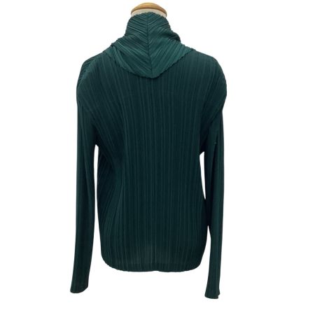 ISSEY MIYAKE イッセイミヤケ PLEATS PLEASE 変形 カーディガン ジャケット  SIZE 2 グリーン