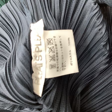 ISSEY MIYAKE イッセイミヤケ PLEATS PLEASE 変形 タートルネック カットソー SIZE 3 PP53-JK161 ネイビー