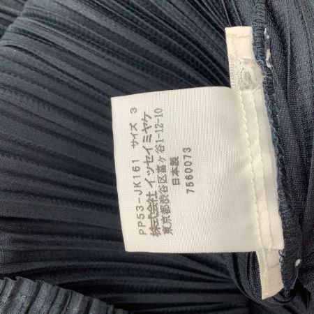 ISSEY MIYAKE イッセイミヤケ PLEATS PLEASE 変形 タートルネック カットソー SIZE 3 PP53-JK161 ネイビー
