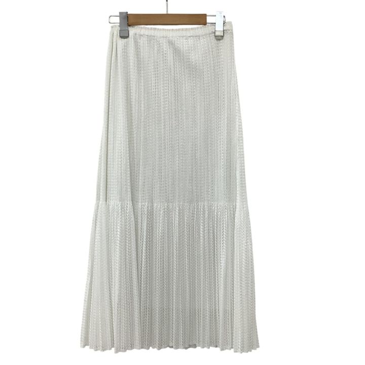 PLEATS PLEASE プリーツスカート ホワイト ISSEY MIYAKE イッセイミヤケ PLEATS PLEASE スカート ペチコート付き