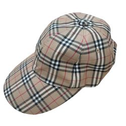 BURBERRY GOLF バーバリー 帽子 キャップ チェック  BFK71-001 ベージュ Bランク
