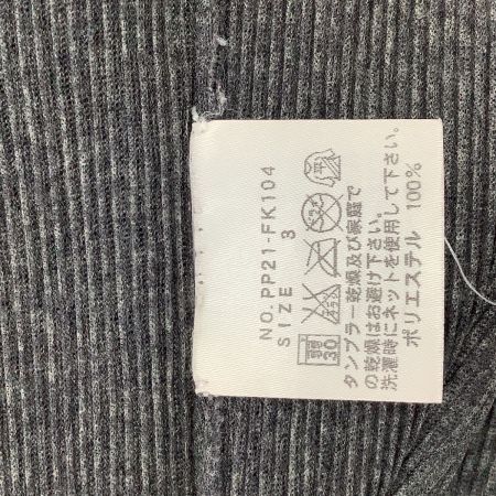 ISSEY MIYAKE イッセイミヤケ PLEATS PLEASE カットソー SIZE 3 ブラック