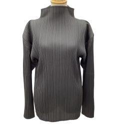 ISSEY MIYAKE イッセイミヤケ PLEATS PLEASE カットソー SIZE 4 PP05-JK005 グレー Bランク