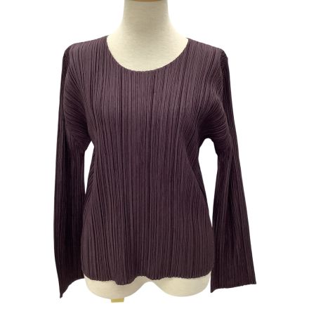 ISSEY MIYAKE イッセイミヤケ PLEATS PLEASE カットソー SIZE 3 PP93-JK696 パープル