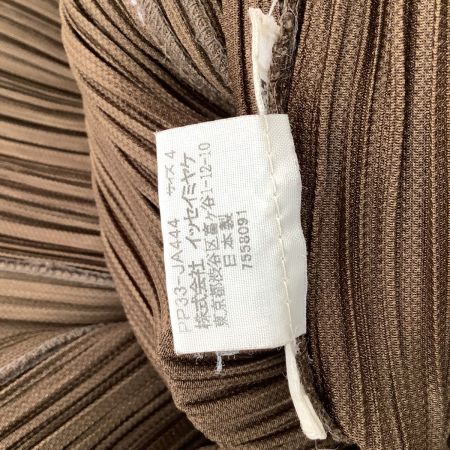 ISSEY MIYAKE イッセイミヤケ PLEATS PLEASE ロングコート ジャケット SIZE 4 PP33-JA444 ブラウン