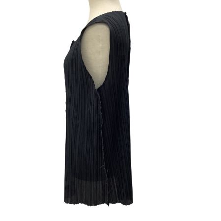 ISSEY MIYAKE イッセイミヤケ PLEATS PLEASE  ※リメイク品※ ノースリーブカットソー SIZE 3 ブラック