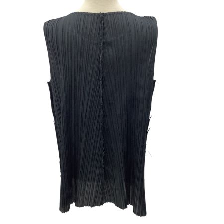 ISSEY MIYAKE イッセイミヤケ PLEATS PLEASE  ※リメイク品※ ノースリーブカットソー SIZE 3 ブラック