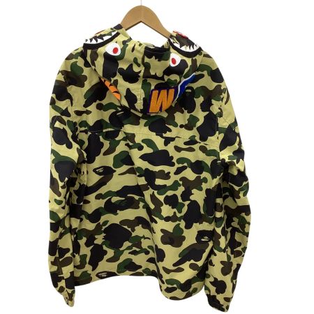 A BATHING APE アベイシングエイプ メンズ 迷彩 ジャンパー サメ SIZE L カーキ