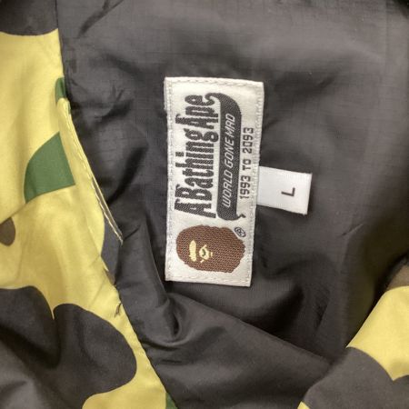 A BATHING APE アベイシングエイプ メンズ 迷彩 ジャンパー サメ SIZE L カーキ
