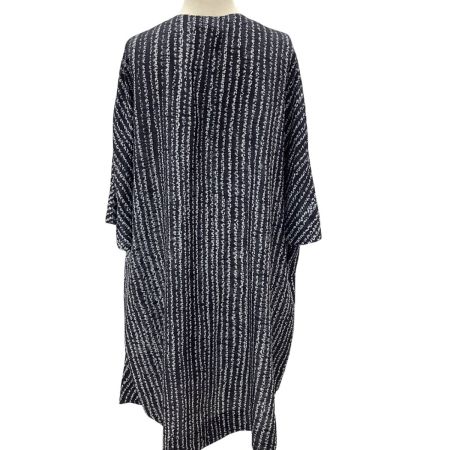 JURGEN LEHL ヨーガンレール レディース ワンピース SIZE M シルク100% J0446XNK ブラック×ホワイト